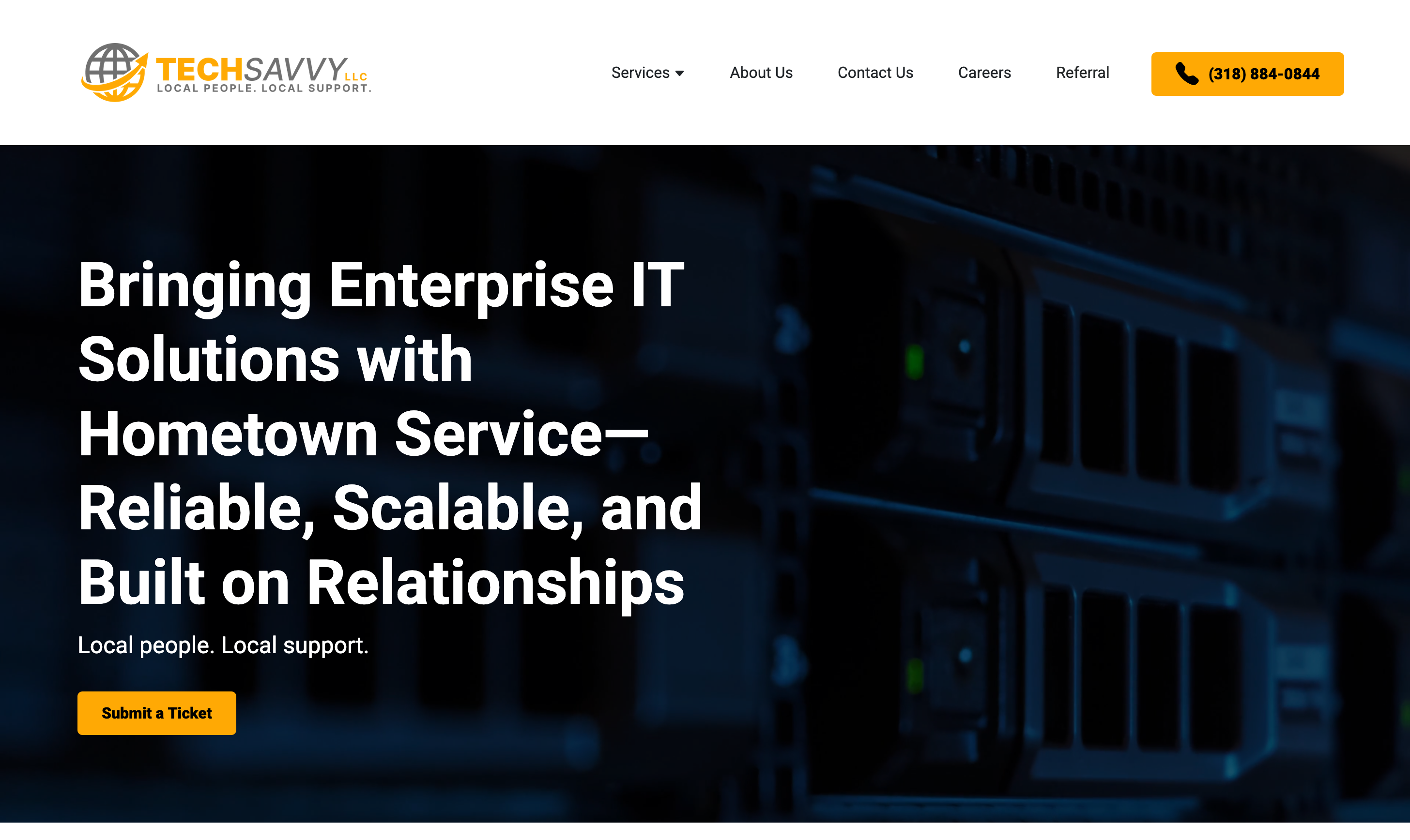 Image of Techsavvy Website homepage